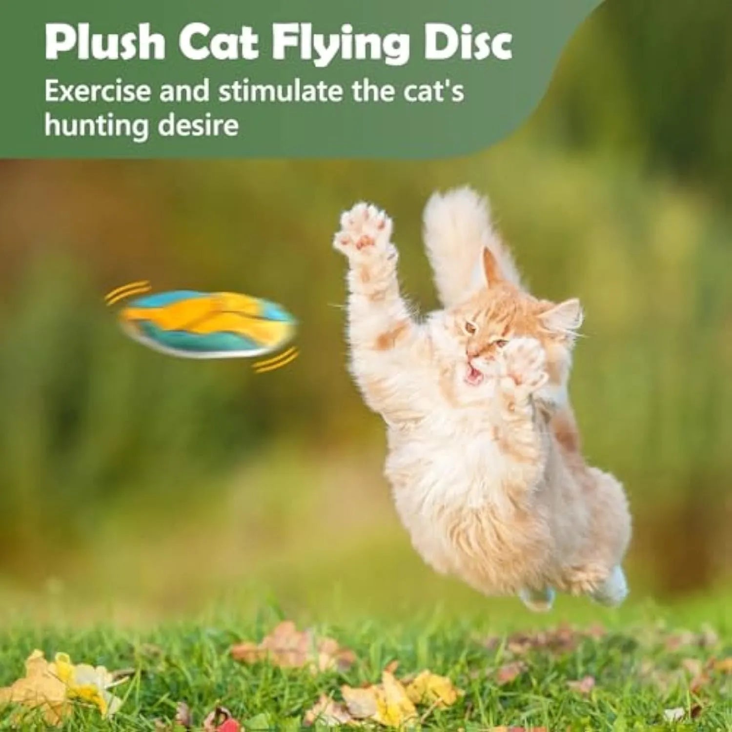 Cat toy disc with sports ball pattern measuring 5cm containing catnip and crinkle material