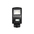 Integrated solar street light with solar panel on top and LED light unit below, for outdoor installation.