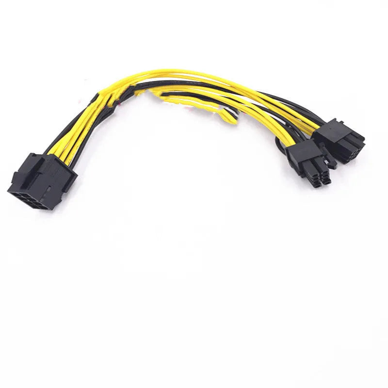 8PIN female to dual 8PIN male graphics card power adapter cable 21cm length