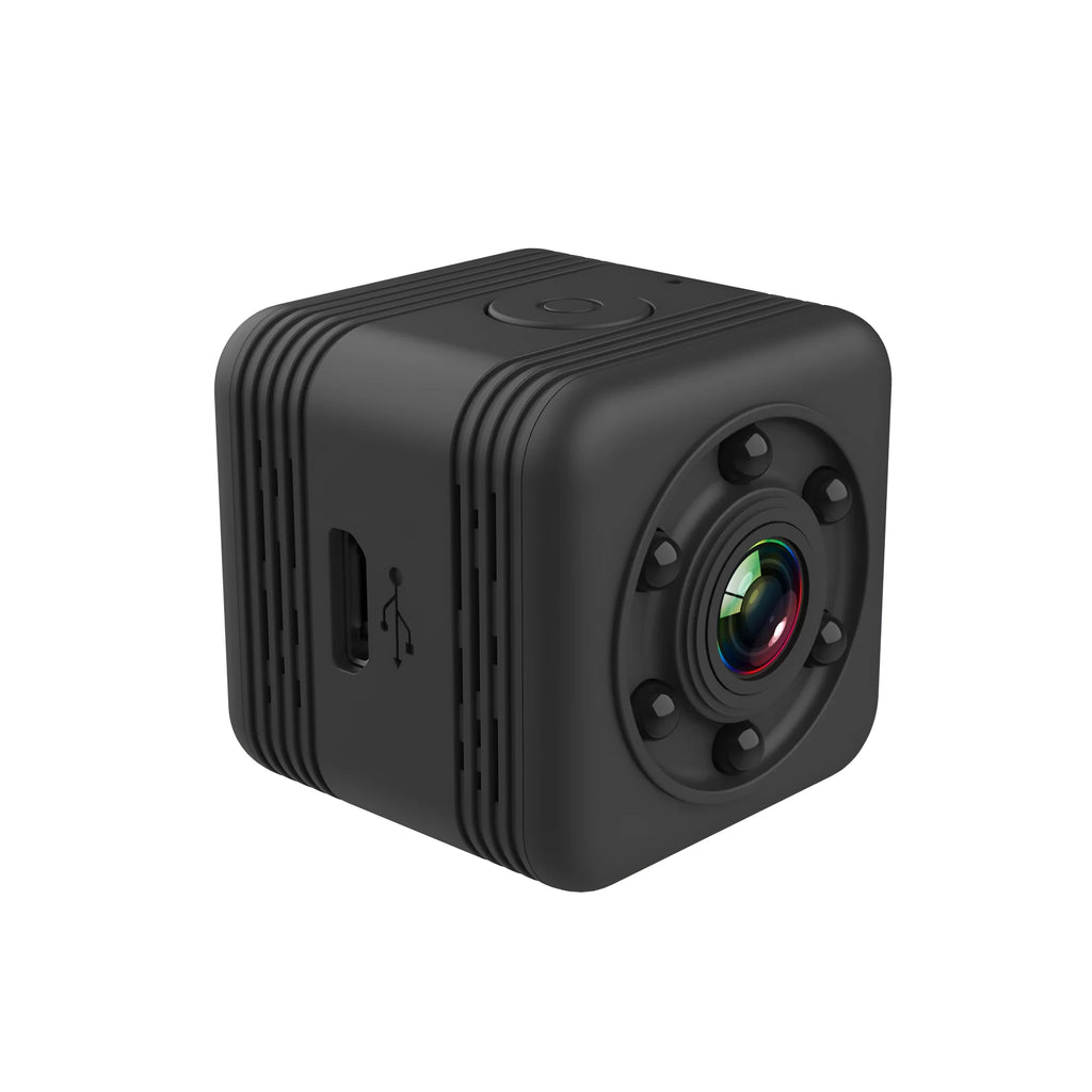 SQ29 black waterproof sports camera with 300mAh battery and MicroUSB port