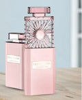 Pink USB rechargeable perfume fan for fragrance diffusion and personal cooling
