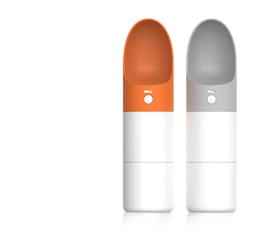 Moestar Rocket pet drinking cup in white grey colour with 270ml capacity and one-button lock