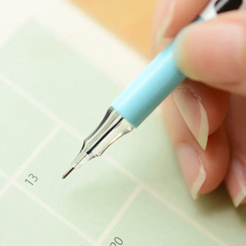 Cow print gel pen set with 0.38mm fine tip, showing 12 assorted colour refills.