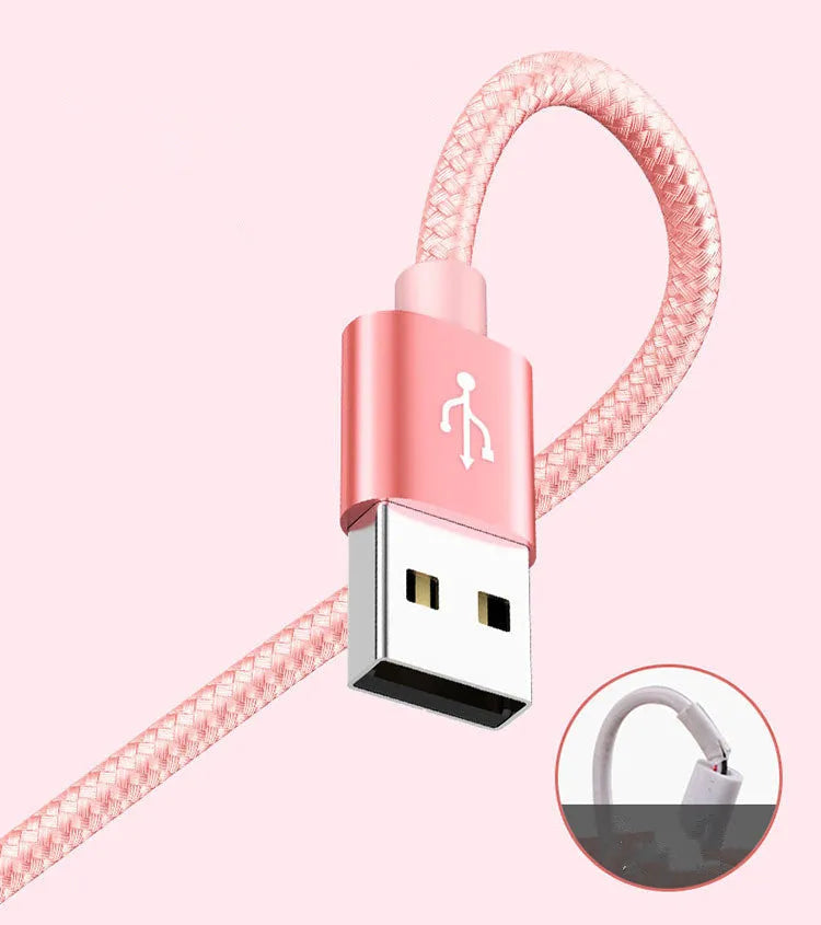 1.2 metre three-in-one mobile phone charging cable in multiple colour options