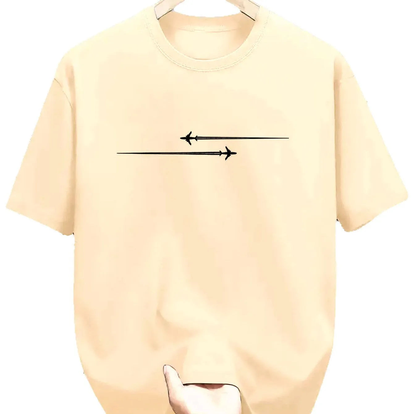 Loose fit cotton blend T-shirt with a cartoon print, shown in multiple colours.