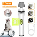 Pet automatic nail piercing device for dogs with LCD display and three speed settings