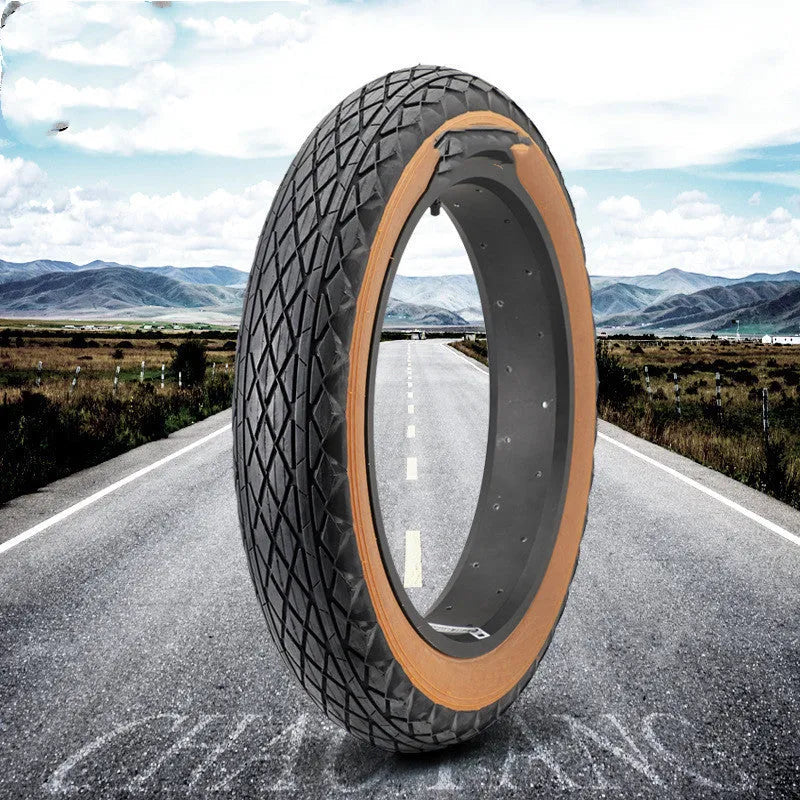 Brown 20x4.0 inch rubber replacement tyre for snowmobile and electric beach car