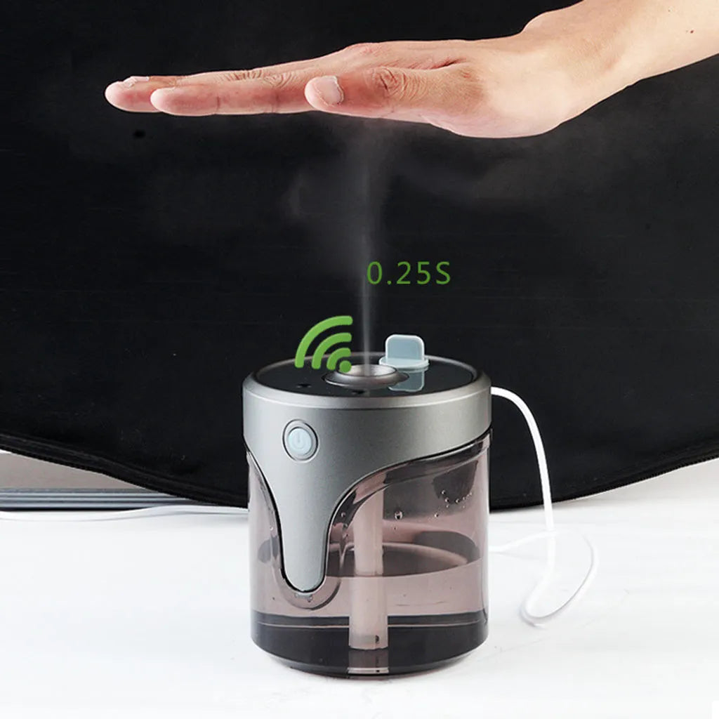 Automatic hands-free alcohol dispenser with 600ml transparent tank and infrared sensor