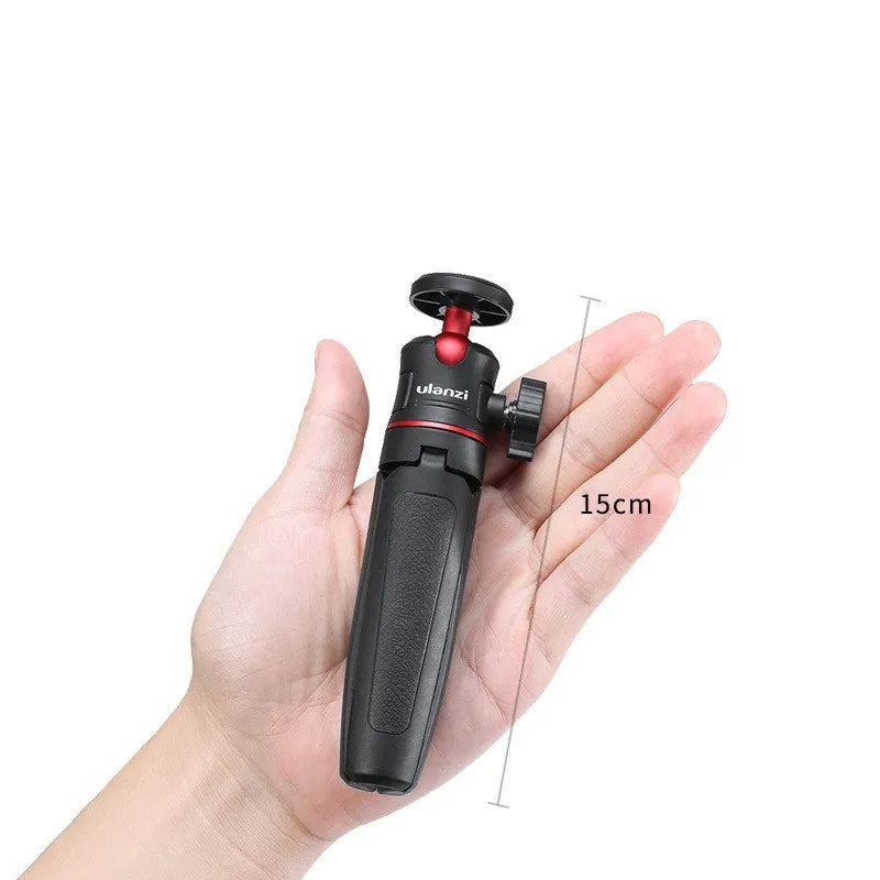 Compact aluminium desktop tripod with extension selfie stick for mobile phones