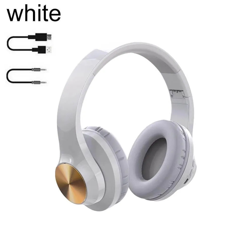 A11 wireless Bluetooth headset in blue or white colour with head-mounted design and bilateral stereo sound