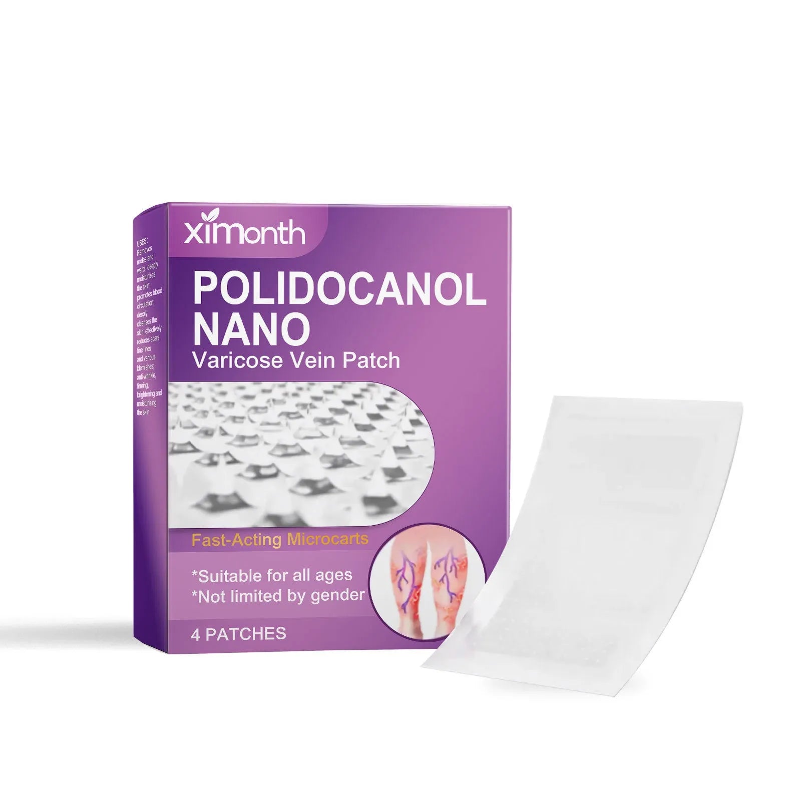 Leg nursing adhesive bandage microneedle stickers with moxa leaf and ginger root ingredients