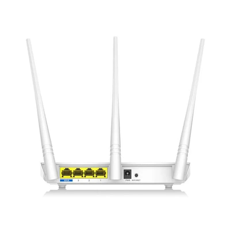 White wireless router with dual-band 2.4G and 5G support for home broadband networking.