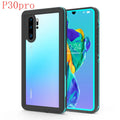 Huawei P30 series anti-drop phone case with wave point pattern in black or blue
