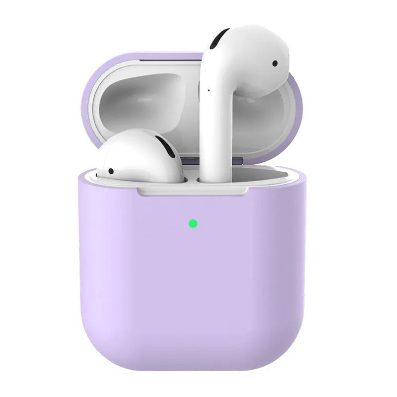 Silicone clamshell protector case for Apple AirPods 2 in multiple colour options