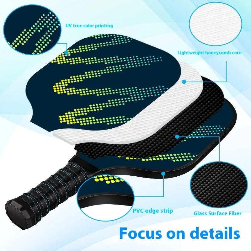A single outdoor sports table tennis racket with a fibre glass construction.