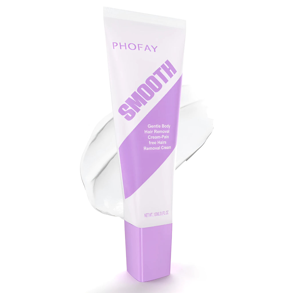 PHOFAY pain-free hair removal cream tube and spatula scraper tool for gentle hair removal