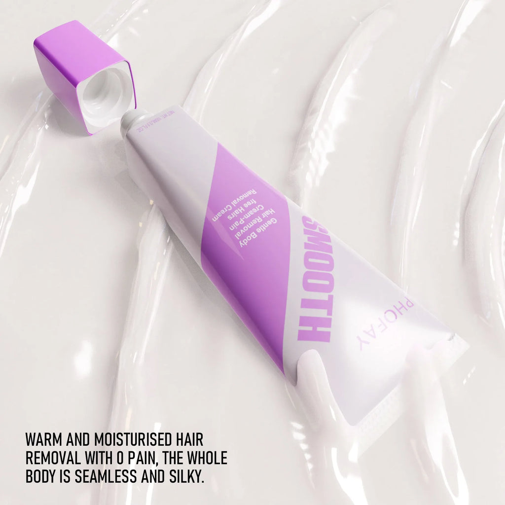 PHOFAY pain-free hair removal cream tube and spatula scraper tool for gentle hair removal