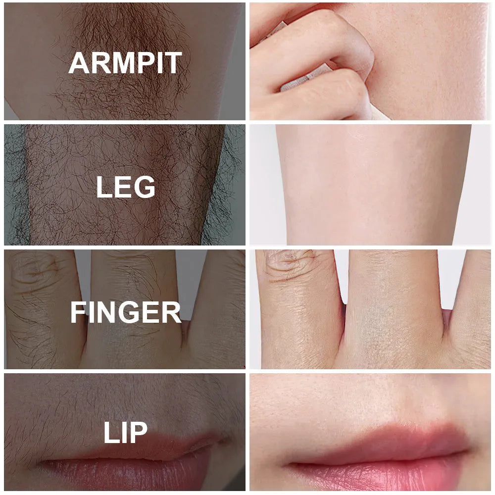 PHOFAY pain-free hair removal cream tube and spatula scraper tool for gentle hair removal