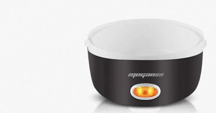 White rice cooker appliance with 2L capacity measurement indicators
