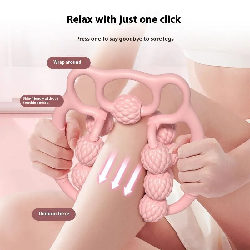 Bear brand double row ring clip leg massager in purple, pink, or green colours.