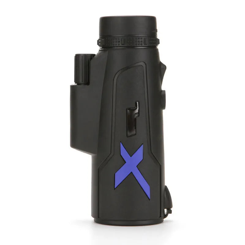 Black 20x50 monocular telescope with 12x magnification for outdoor observation