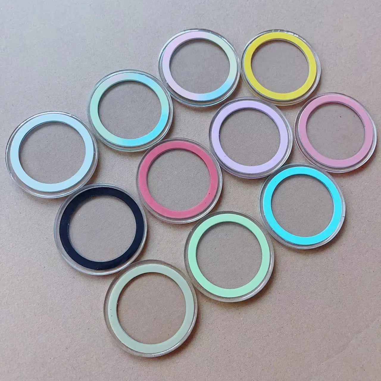 Epoxy resin airbag bracket with magnetic suction cup and ring for car phone mounting, shown in black colour option
