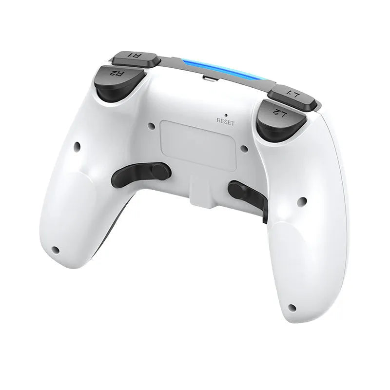 Bluetooth wireless gamepad ABS material 16x12.3x6.8 cm black white for PS4 Android PC