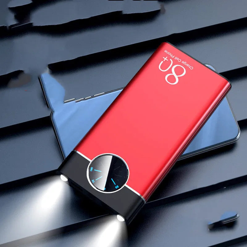 20000mAh fast charging power bank in alloy shell with LED flashlight