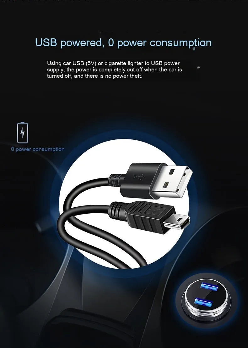 Black universal car head-up display GPS projector showing speed and compass data projection