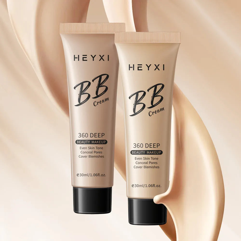 Waterproof sweat-proof BB cream in four colour shades 01 to 04 for all skin types