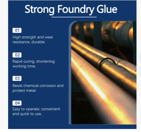 85ml metal sealant epoxy glue kit with push rod, scraper, and sandpaper for steel and copper repairs.