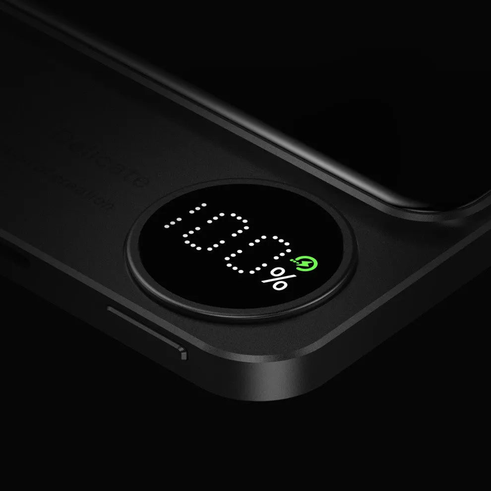 MagSafe magnetic wireless power bank attached to iPhone 14 Pro showing Cangling green colour option