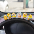 PVC cartoon duckling car decoration set with six small ducks and one welcome sign