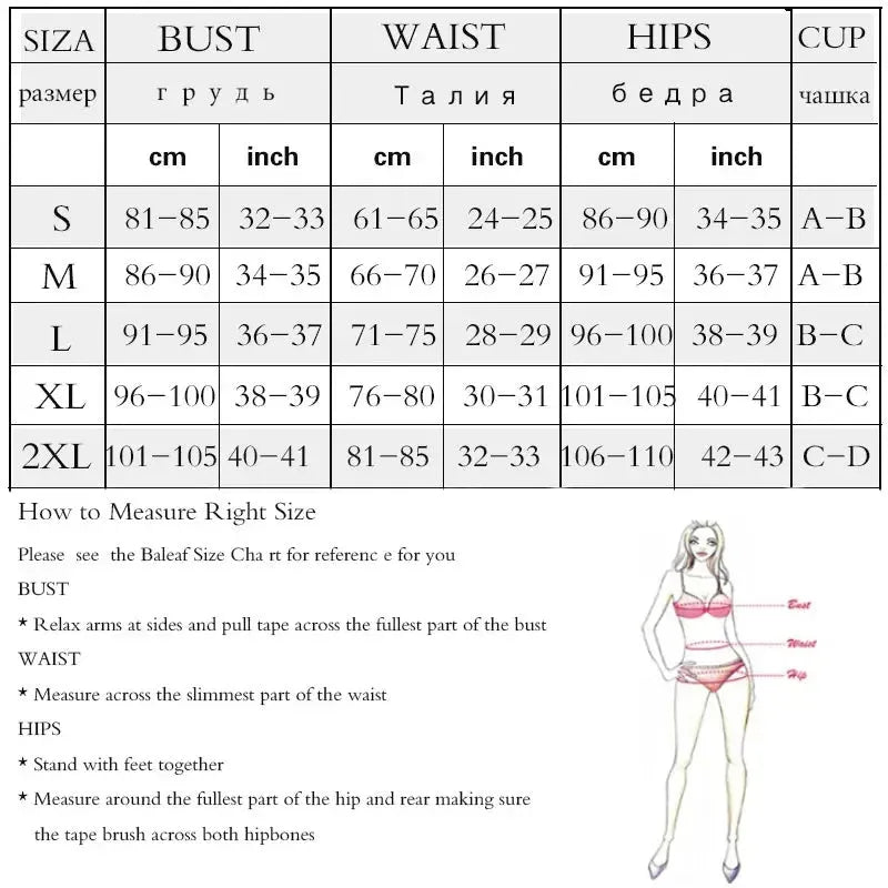 Women's backless bikini swimsuit set in polyester, shown in yellow, red, black, and leopard print colours.
