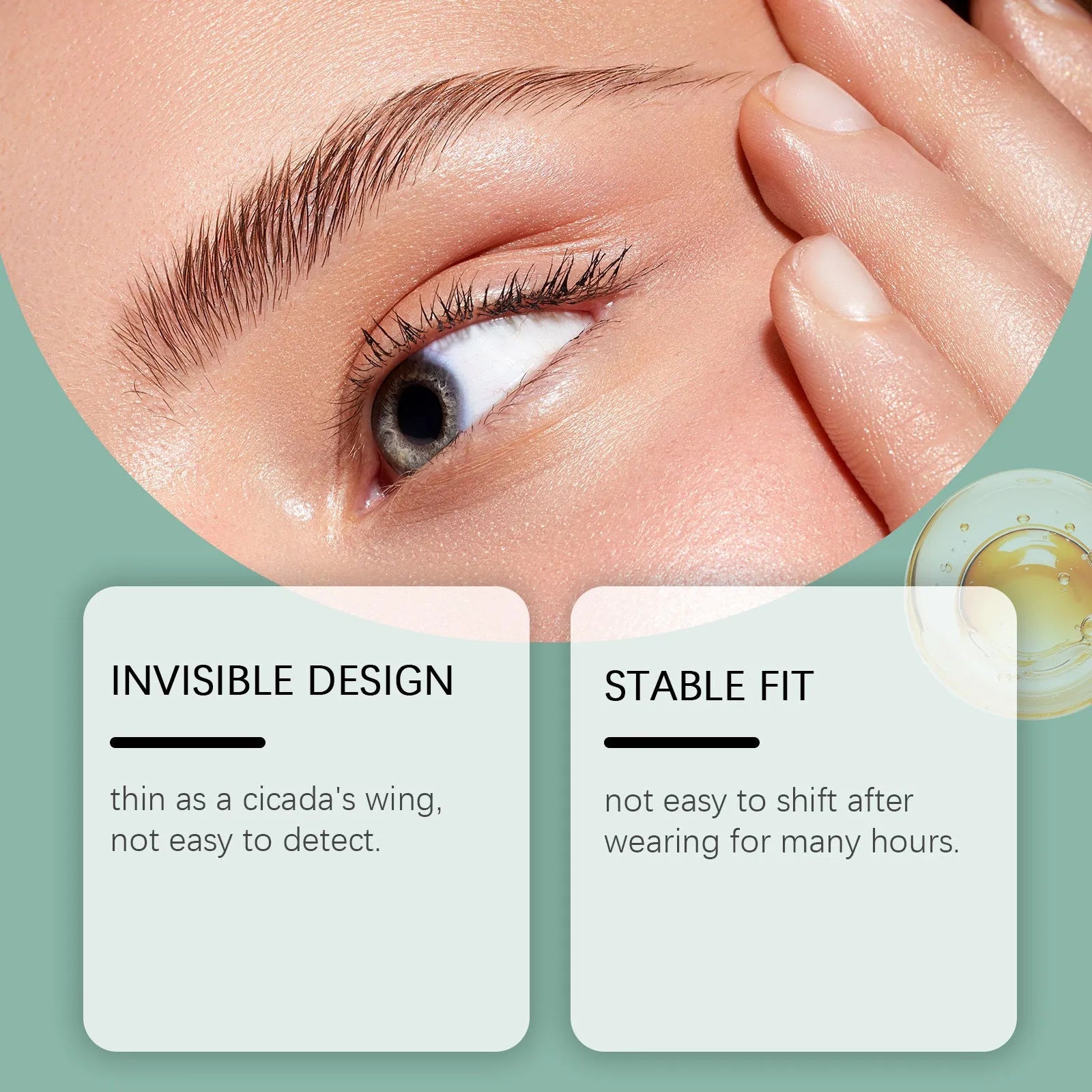 Meimu Tie eyelid stickers pack containing 80 pieces with collagen and hyaluronic acid hydrogel formula
