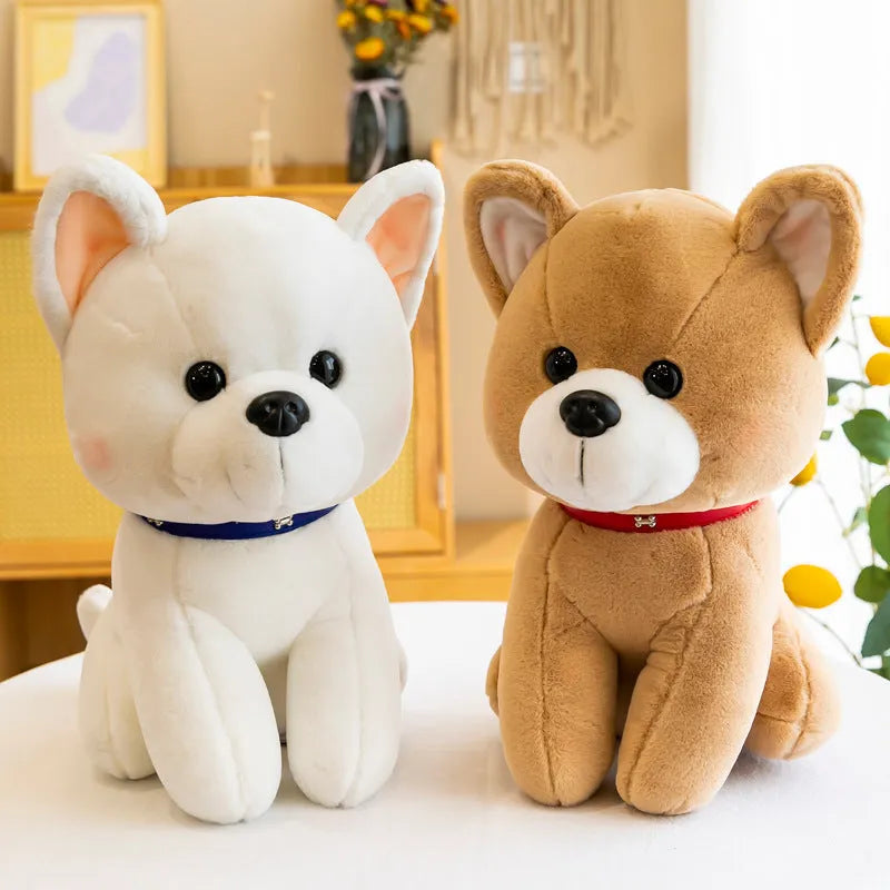 Cartoon cute puppy plush toy in brown colour, 25cm height, with PP cotton filling