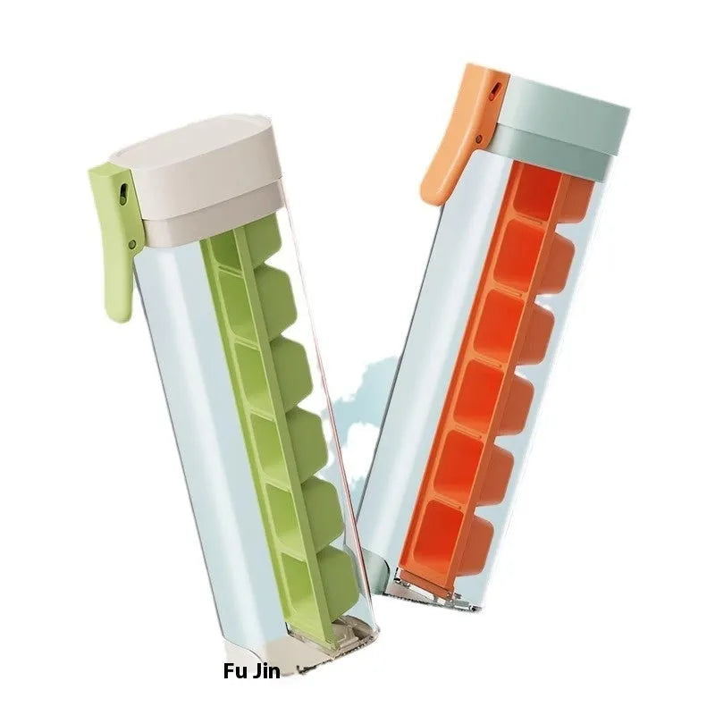 BPA-free ice cube tray with one-touch release in Maldives blue and pearl white colours
