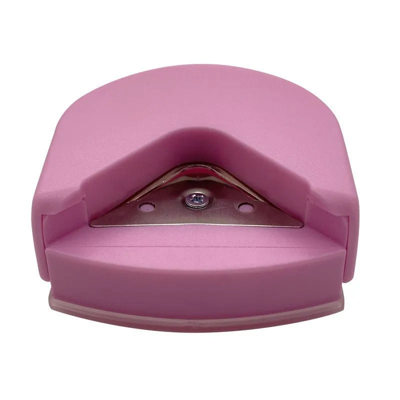 Black blue pink business card corner cutter with plastic metal construction