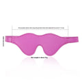 Women's leather eye mask with Velcro strap in black colour showing three-dimensional design