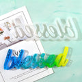 Silicone epoxy mould with raised English letter patterns for resin jewellery making