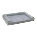 Light grey soft cloth dog kennel for a large breed dog, showing enclosed design.