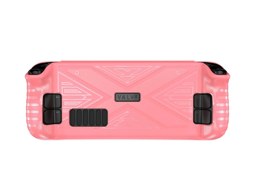 TPU silicone protective cover for Steam Deck console in red, blue, and black colour options