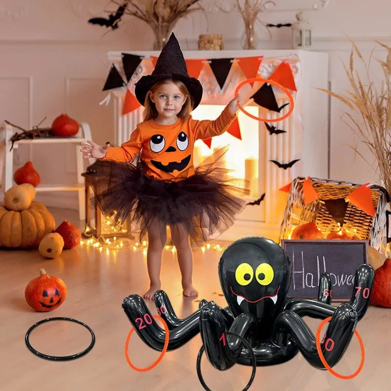 Ghost Festival inflatable octopus ferrule throwing toy in multiple colour variations