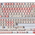 Pink Fragrant Pig design PBT keycap for mechanical keyboards with five-sided sublimation printing.