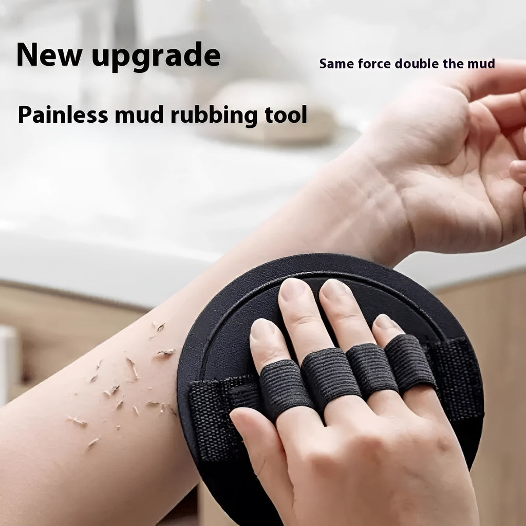 Rubber finger-style bath gadget for women in round cake colour options