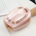Electric airbag hand massager with heating, zinc alloy shell, 3D wave rolling for palm and finger joint physiotherapy