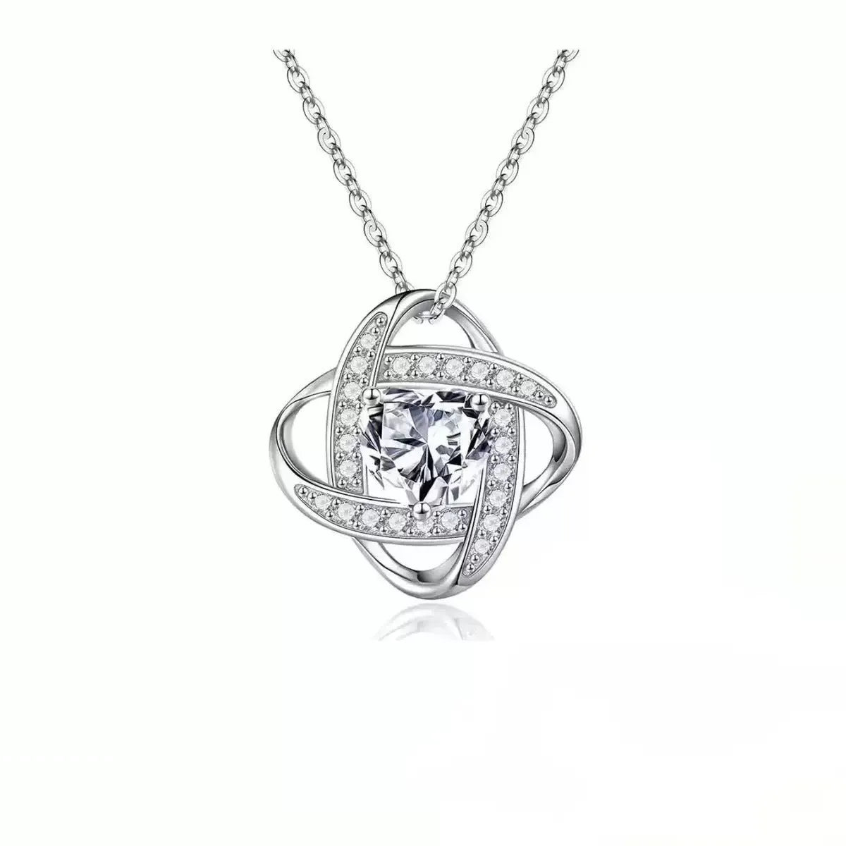 Copper electroplated love heart pendant necklace on a chain in European and American fashion style.