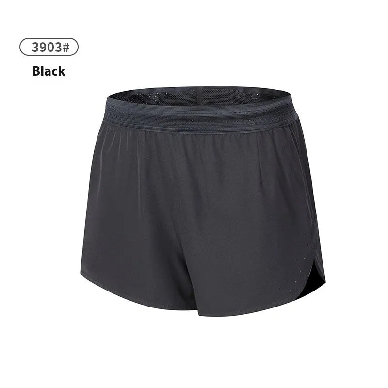 Men's black polyester basketball shorts with low-waist design and short length for athletic wear