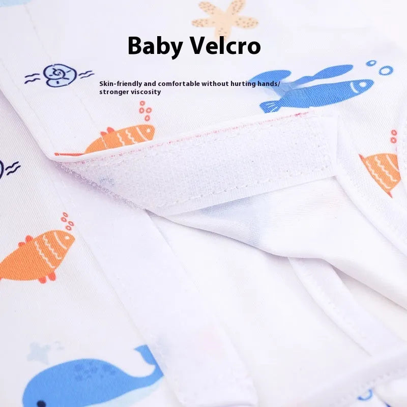 Colourful polyester cat recovery suit with velcro straps for post-sterilisation wound protection.