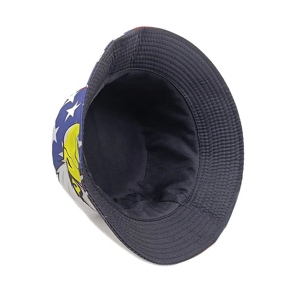 Blue Eagle polyester sun protection basin hat with dome crown, size M, on white background